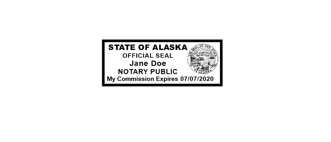 Notary Stamp Rectangle Alaska